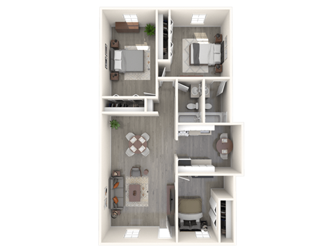 SITE Scottsdale Apartments C1 3D Floor Plan